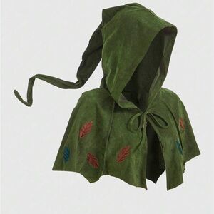 Green Leaf Fairy Elf Pixie Cape New